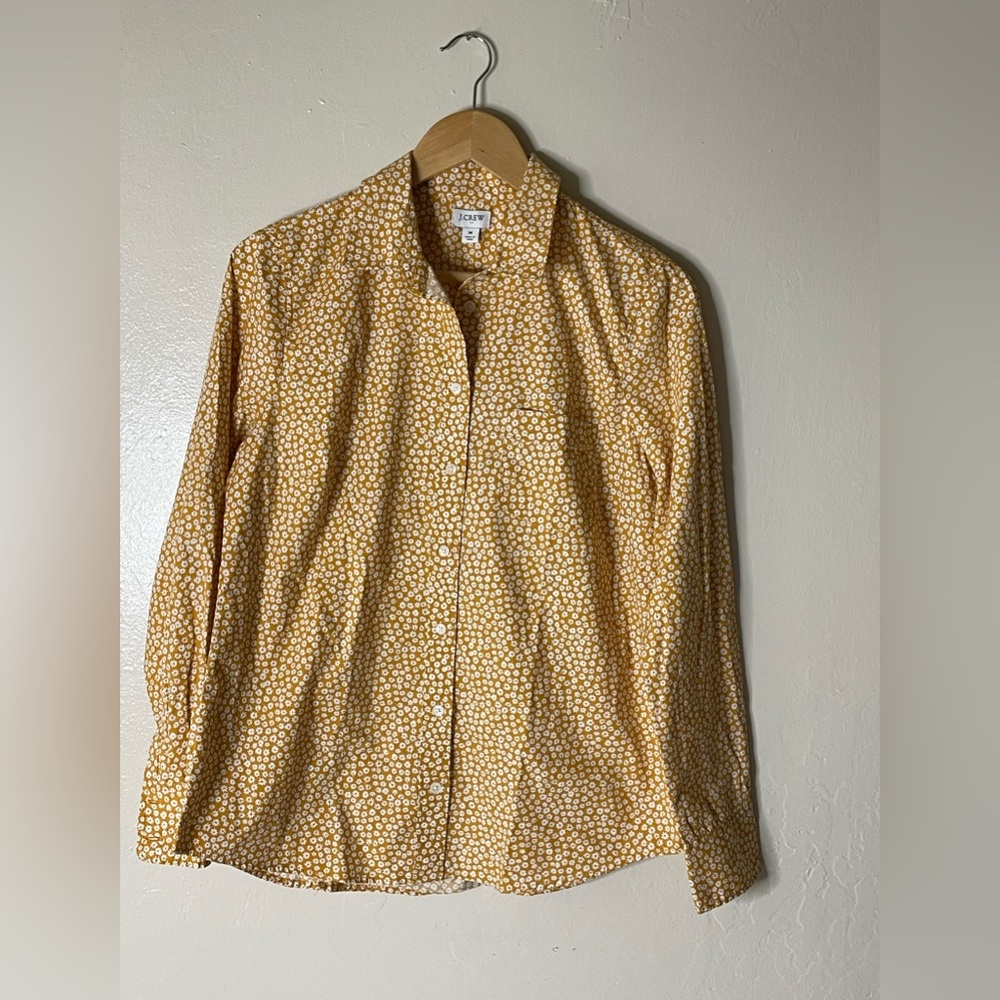 J.crew floral long sleeve button down shirt